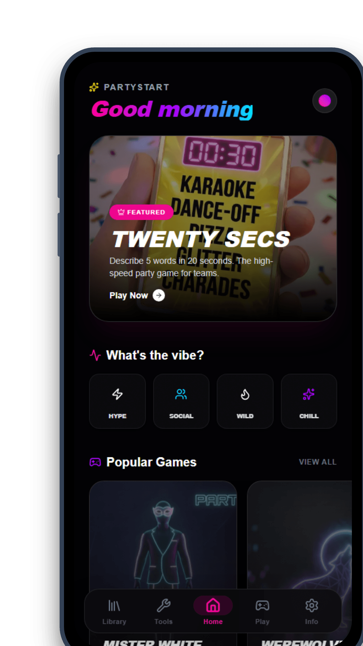 PartyStart app