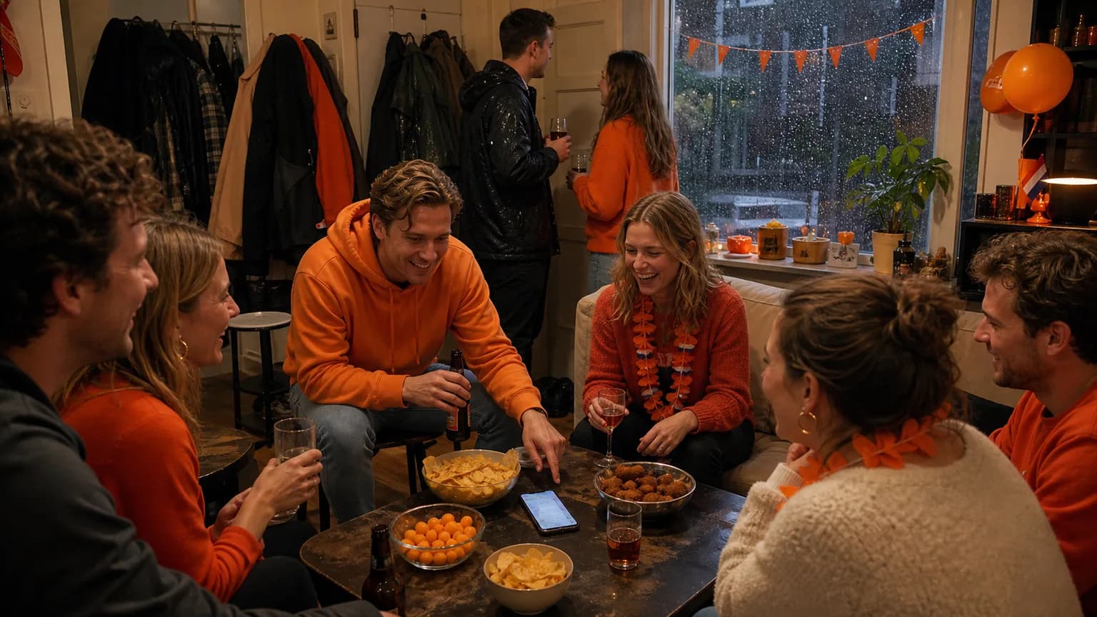Regen op Koningsdag: binnen blijven zonder dat de sfeer zakt